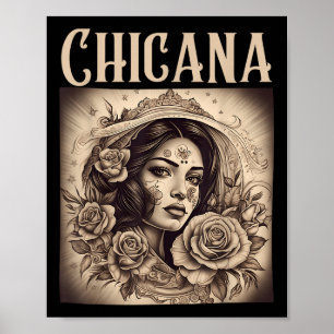 Affiche Chicana Style Tattoos Vêtements Femmes Mexicaine A
