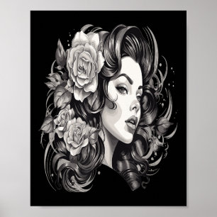 Affiche Chicano Chicana La Raza Barrio Tatouage Art Décès 