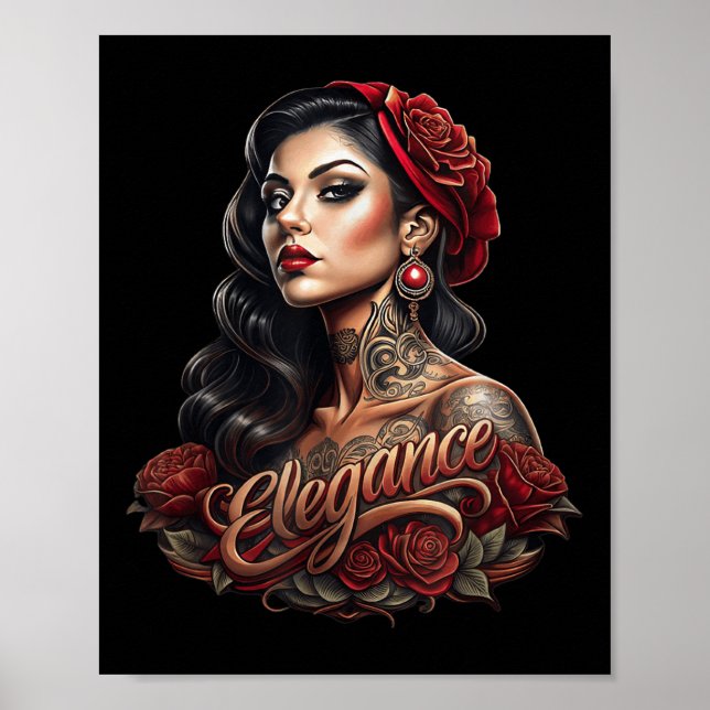 Affiche Chicano Chicana La Raza Barrio Tatouage Art Décès  (Devant)