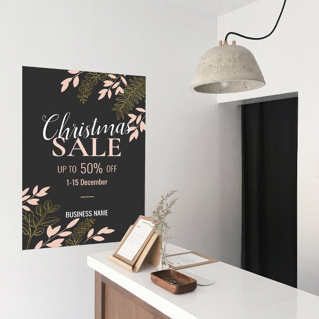 Affiche ChicChristmas Vente d'affaires Publicité (ChicChristmas Business Sale Business Promotion Ads Poster)