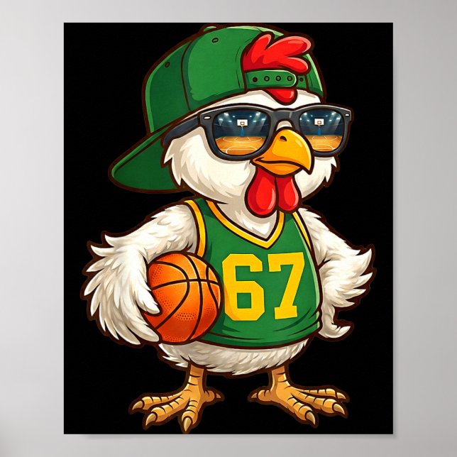 Affiche Chicken Basketball 67 Gen Alpha Slang Srts Men Boy (Devant)