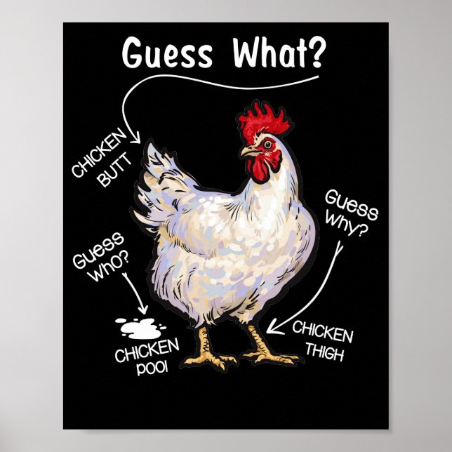 Affiche Chicken Butt Guess What Chicken Thig Guess Who (Devant)