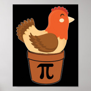 Affiche Chicken Funny Math Engineer Anniversaire Nerd Cade