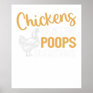 Affiche Chicken Le Compagnon Qui Fait Caca Au Petit Déjeun