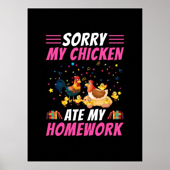 Affiche Chicken Lover | My Chicken Ate My Homework (Devant)