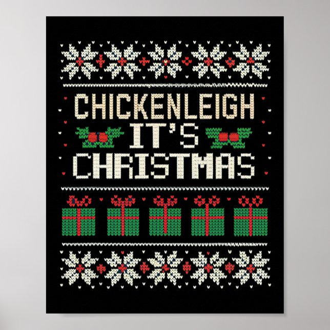 Affiche Chickenleigh C'est Noël drôle Noël Noël 8 (Devant)