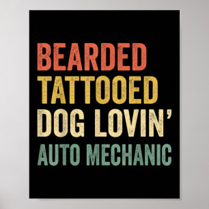 Affiche Chien à tatouage à épaulettes Aimant Auto Mécaniqu
