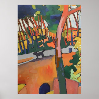 Affiche Chien Abstrait sur le pont