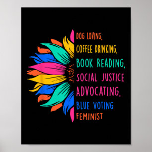 Affiche Chien Aimant Café Boire Livre Lecture Social Jus