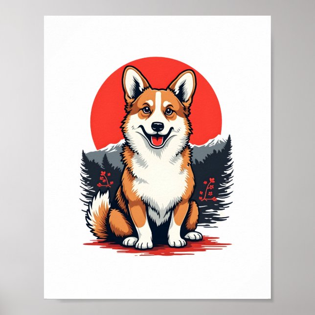 Affiche Chien Akita Inu (Devant)