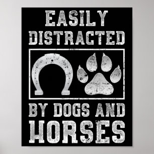 Affiche Chien Amoureux des animaux Cheval équitation Cheva