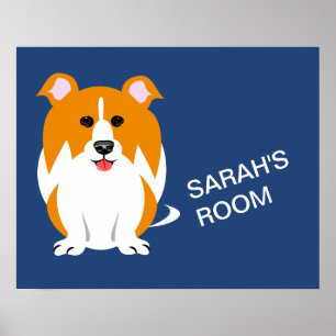 Affiche Chien Art Avec Les Noms Des Enfants