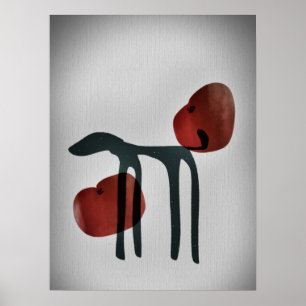Affiche Chien Art Japonais