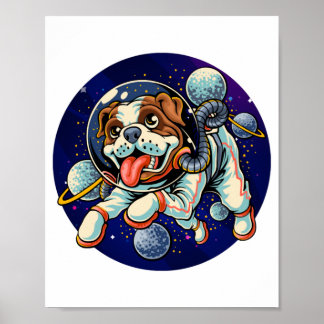 Affiche Chien astronaute, chien spatial