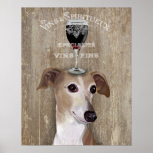 Affiche Chien Au Vin Greyhound