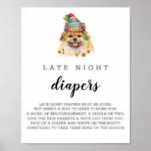 Affiche Chien Baby shower Chien Chien Chien Chien Chien Po
