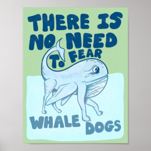 Affiche Chien baleine créature drôle