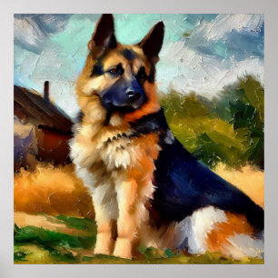 Affiche Chien berger allemand