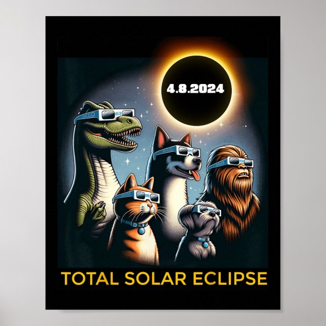 Affiche Chien Bigfoot Eclipse Gles Total Solaire Eclipse 2 (Devant)