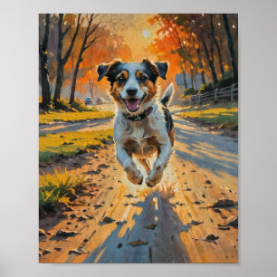 Affiche Chien Bliss d'automne