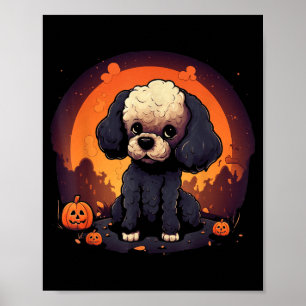 Affiche Chien Caniche Halloween Hommes Femmes Enfants