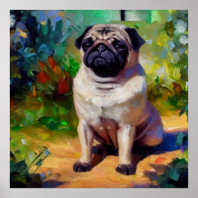 Affiche Chien carlin (Devant)