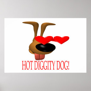 Affiche Chien chaud de Diggity