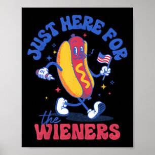 Affiche Chien Chaud Je Suis Juste Ici Pour Les Saucisses D