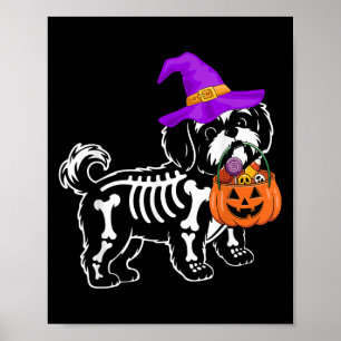 Affiche Chien Chien Chien Chien Chien Halloween Squelette 