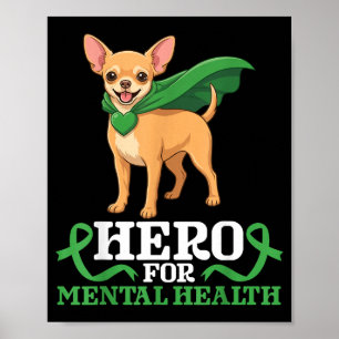 Affiche Chien Chihuahua héros pour la sensibilisation à la