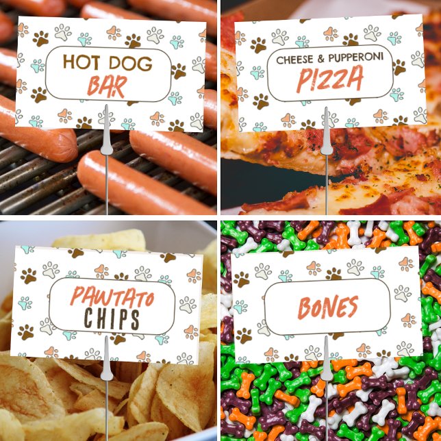 Affiche Chien chiot Anniversaire Snack do-it-yourself Étiq (Créateur téléchargé)