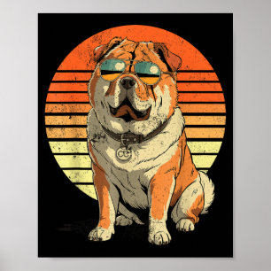 Affiche Chien Chow Chow hommes femmes vintage amoureux des
