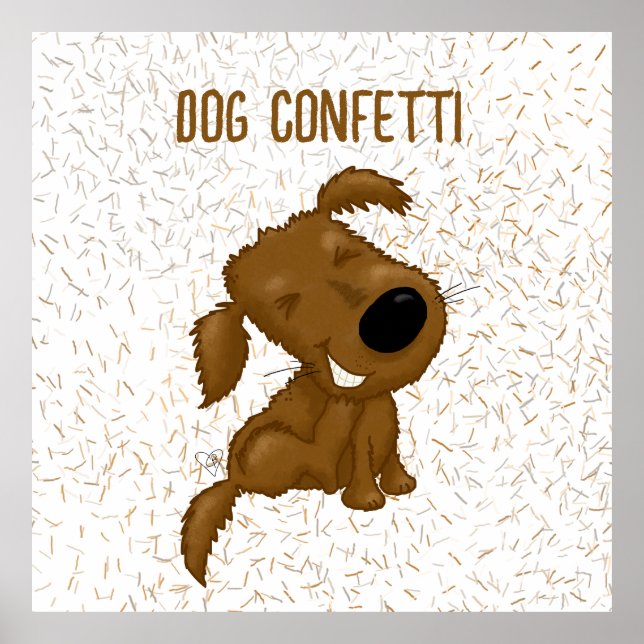 Affiche Chien Confetti Chedding Chien (Devant)