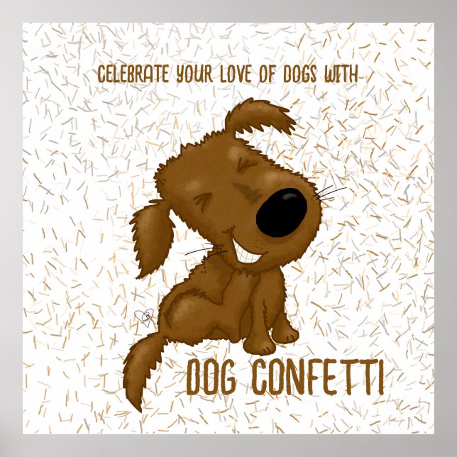 Affiche Chien Confetti Chedding Chien (Devant)
