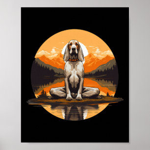 Affiche Chien Coonhound américain anglais Hommes de médita