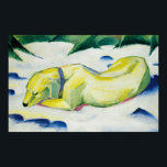 Affiche Chien couché dans la neige peinture par Franz Marc<br><div class="desc">Chien couché dans la neige peinture par Franz Marc</div>