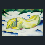 Affiche Chien couché dans la neige peinture par Franz Marc<br><div class="desc">Chien couché dans la neige peinture par Franz Marc</div>