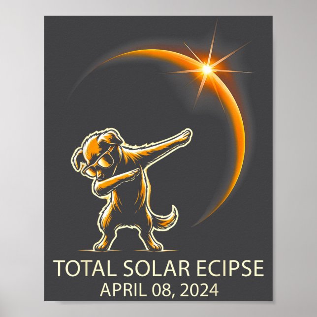 Affiche Chien Dabant des Lunettes de Soleil Éclipse Solair (Devant)