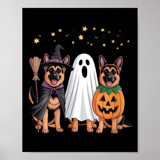 Affiche Chien de berger allemand de fantôme de sorcière de (Devant)