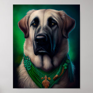 Affiche Chien de berger anatolien en Robe de Fête de Saint