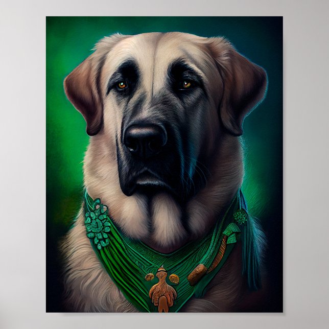 Affiche Chien de berger anatolien en Robe de Fête de Saint (Devant)