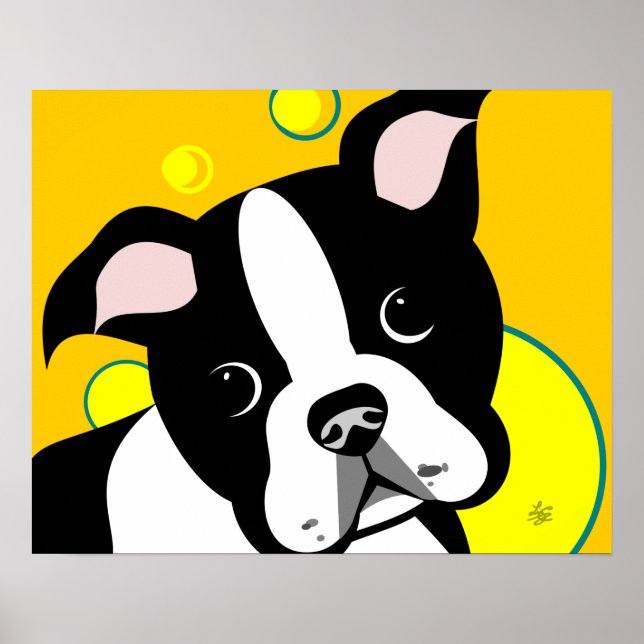 Affiche Chien de Boston Terrier (Devant)