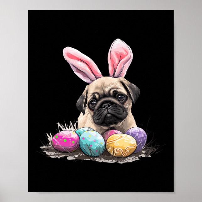 Affiche Chien de Carlin de Pâques de Pâques Chien de Carli (Devant)
