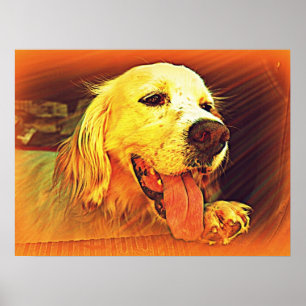 Affiche Chien de chasse de poseur anglais