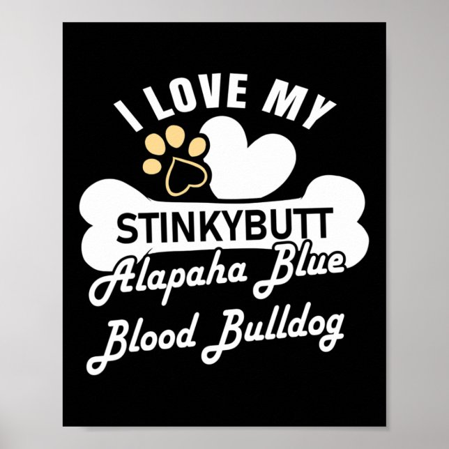 Affiche Chien de Chien de Sang Bleu - Alapaha Bulldo de Sa (Devant)