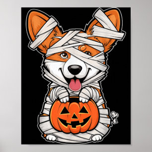 Affiche Chien de compagnie Mummy Pumpkin Halloween