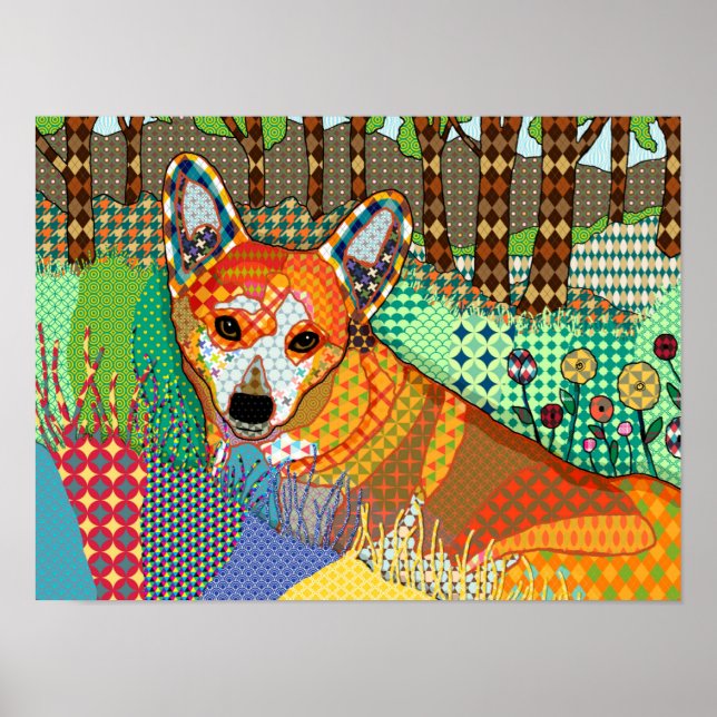 Affiche Chien de Corgi 164 (Devant)