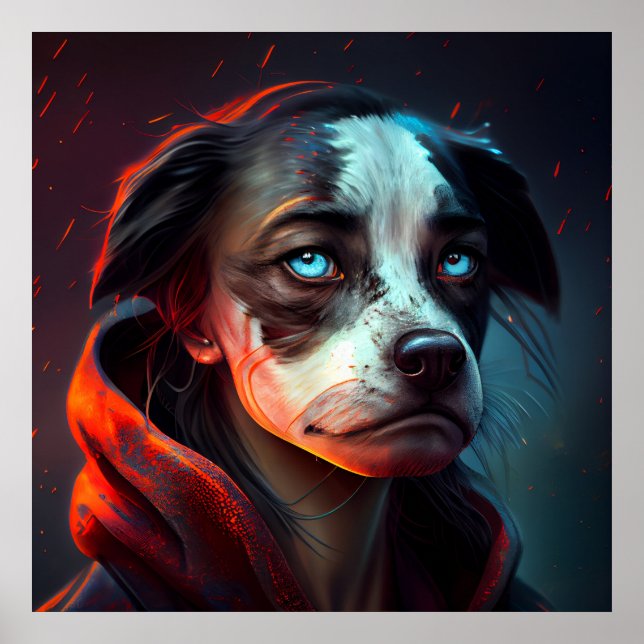 Affiche Chien de femme fanatsy (Devant)