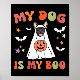 Affiche Chien de femmes est Boo_ Mignon Groovy Épouvantabl