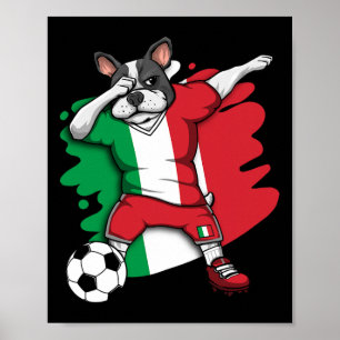 Affiche Chien de France Italie Fans de football Jersey